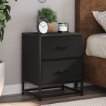 Noptiere, 2 buc., negru, 40x31x50 cm, lemn prelucrat GartenMobel Dekor