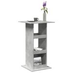 Masă bar cu depozitare, gri beton, 60x60x102 cm, lemn prelucrat GartenMobel Dekor