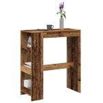 Masă bar cu rafturi, lemn vechi, 90x40x103,5 cm, lemn prelucrat GartenMobel Dekor