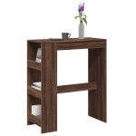 Masă bar cu rafturi, stejar maro, 90x40x103,5 cm lemn prelucrat GartenMobel Dekor
