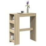 Masă bar cu rafturi stejar sonoma 90x40x103,5 cm lemn prelucrat GartenMobel Dekor