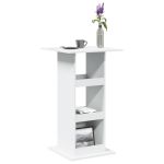 Masă de bar cu depozitare, alb, 60x60x102 cm, lemn prelucrat GartenMobel Dekor