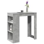 Masă de bar cu raft, gri beton, 102x50x103,5 cm, lemn prelucrat GartenMobel Dekor
