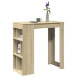 Masă de bar cu rafturi, stejar sonoma, 102x50x103,5 cm, lemn GartenMobel Dekor