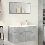 Dulap de chiuvetă, gri beton, 80x38,5x46 cm, PAL GartenMobel Dekor