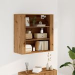 Dulap de perete, stejar artizanal,80x33x80 cm, lemn prelucrat GartenMobel Dekor