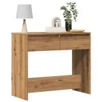 Măsuță consolă, stejar artizanal, 89x41x76,5 cm, lemn prelucrat GartenMobel Dekor