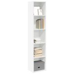Bibliotecă, alb, 40x30x189 cm, lemn prelucrat GartenMobel Dekor