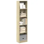 Bibliotecă, stejar sonoma, 40x24x176 cm, lemn prelucrat GartenMobel Dekor