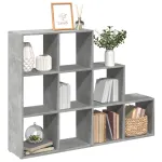 Bibliotecă/separator cameră gri beton 137,5x29x103,5 cm lemn GartenMobel Dekor