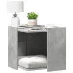 Cutie litieră pisici gri beton 53x53x51 cm lemn prelucrat GartenMobel Dekor