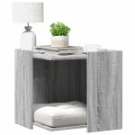 Cutie litieră pisici sonoma gri 53x53x51 cm lemn prelucrat GartenMobel Dekor