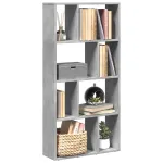 Bibliotecă, gri beton, 60x20x120 cm, lemn prelucrat GartenMobel Dekor
