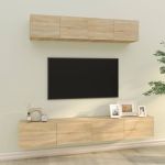 Set dulap TV, 4 piese, stejar sonoma, lemn prelucrat GartenMobel Dekor