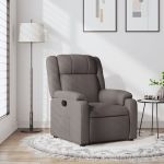 Fotoliu rabatabil, gri taupe, material textil GartenMobel Dekor