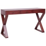 Birou de computer, maro, 115x47x77 cm, lemn masiv de mahon GartenMobel Dekor