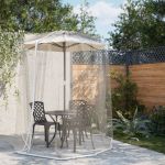 Plasa de tantari pentru umbrela 220 ochiuri alb Φ300x230 cm GartenMobel Dekor