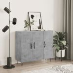 Dulap, gri beton, 90x34x80 cm, lemn compozit GartenMobel Dekor