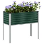 Jardinieră de grădină, verde, 100x41x90 cm, oțel GartenMobel Dekor