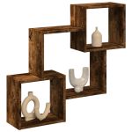Dulap de perete, 78x18x71 cm, stejar fumuriu, lemn prelucrat GartenMobel Dekor