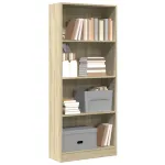 Bibliotecă, stejar sonoma, 60x24x143 cm, lemn prelucrat GartenMobel Dekor