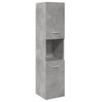 Dulap suspendat de baie, gri beton, 30x30x130 cm lemn prelucrat GartenMobel Dekor