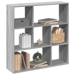 Bibliotecă/separator cameră gri sonoma 102x29x103,5 cm lemn GartenMobel Dekor