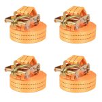 Chingi de fixare cu clichet 4 buc, 1 tonă, 6mx38 mm, portocaliu GartenMobel Dekor