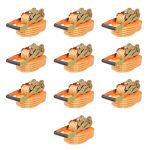 Chingi fixare cu clichet, 10 buc, 2 tone, 8m x 50mm, portocaliu GartenMobel Dekor