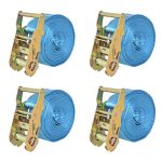 Chingi fixare cu clichet, 4 buc, albastru, 2 tone, 6 m x 38 mm GartenMobel Dekor