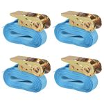 Chingi fixare cu clichet 4 buc, 0,8 tone, 6 m x 25 mm, albastru GartenMobel Dekor