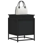 Cutie de depozitare cu capac negru 40x40x51,5 cm lemn prelucrat GartenMobel Dekor
