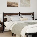 Tăblie de pat, stejar maro, 190 cm, lemn prelucrat și oțel GartenMobel Dekor