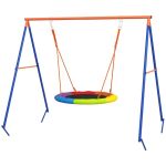 Complex de joaca, leagan tip cuib de barza, material Oxford, multicolor, 196x172x180 cm GartenVIP DiyLine