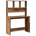 Birou cu rafturi, lemn vechi, 102x45x148 cm, lemn prelucrat GartenMobel Dekor