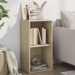 Bibliotecă 2 rafturi stejar sonoma 40x30x76,5 cm lemn prelucrat GartenMobel Dekor