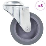 Roți pivotante cu gaură pentru șurub, 8 buc., 75 mm GartenMobel Dekor