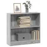Bibliotecă, gri sonoma, 80x24x76 cm, lemn prelucrat GartenMobel Dekor