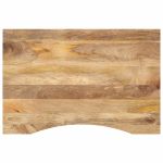 Blat birou cu decupaj curbat 80x60x2,5 cm lemn masiv mango brut GartenMobel Dekor