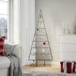 Brad de Crăciun din metal pentru decor, negru, 150 cm GartenMobel Dekor