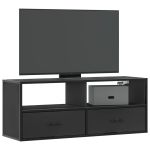 Dulap TV, negru, 100x31x39,5 cm, lemn prelucrat și metal GartenMobel Dekor