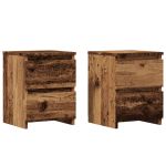 Noptiere, 2 buc., lemn vechi, 30x30x40 cm, lemn prelucrat GartenMobel Dekor