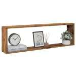 Rafturi de perete cub, 2 buc., lemn vechi, 100x15x30 cm, lemn GartenMobel Dekor