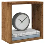 Rafturi de perete cub, 2 buc., lemn vechi, 30x15x30 cm lemn GartenMobel Dekor