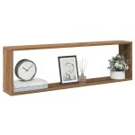 Rafturi perete cub, 4 buc., stejar artizanal 100x15x30 cm lemn GartenMobel Dekor