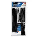 Coliere plastic 75buc asortate 90 - 120 - 190mm - Negru Garage AutoRide