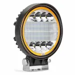 Proiector cu LED din metal rotund Combo Angel Eyes cu 2 functii 9/36V Amio Garage AutoRide