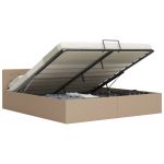 Cadru pat hidraulic, depozitare cappuccino 180x200 cm piele eco GartenMobel Dekor