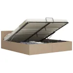 Cadru pat hidraulic, depozitare cappuccino 180x200 cm piele eco GartenMobel Dekor