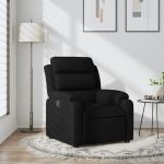 Fotoliu rabatabil, negru, material textil GartenMobel Dekor